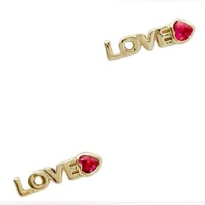 KATE SPADE “Love You Heart” ❤️ Gold Earrings - New